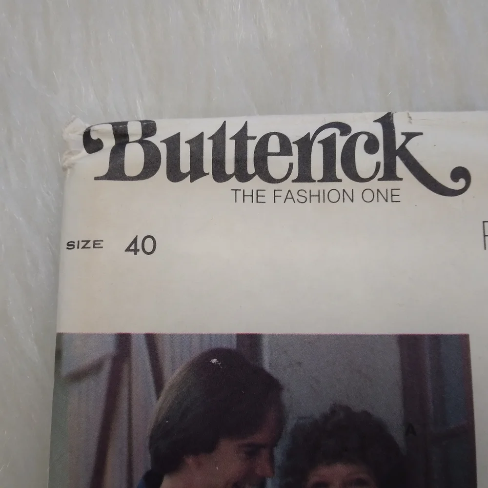 BUTTERICK 5007 Chest 40 Men's Button Front Shirt Front & Back Yokes Pointed Coll
